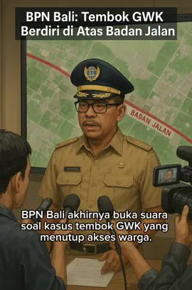 🚨 Update Kasus Tembok GWK BPN Bali melalui Kepala Kanwil, I Made Daging, menyatakan tembok GWK berdiri di atas badan jalan – area yang seharusnya menjadi akses publik. DPRD Bali sudah memberi tenggat 1 minggu agar tembok segera dibongkar atau digeser. Apakah ada tindakan nyata, atau hanya janji lagi? 📌 Sumber: Koran Bali Express & BPN Bali #GWK #Bali #HakAkses #untukrakyat #fyp 