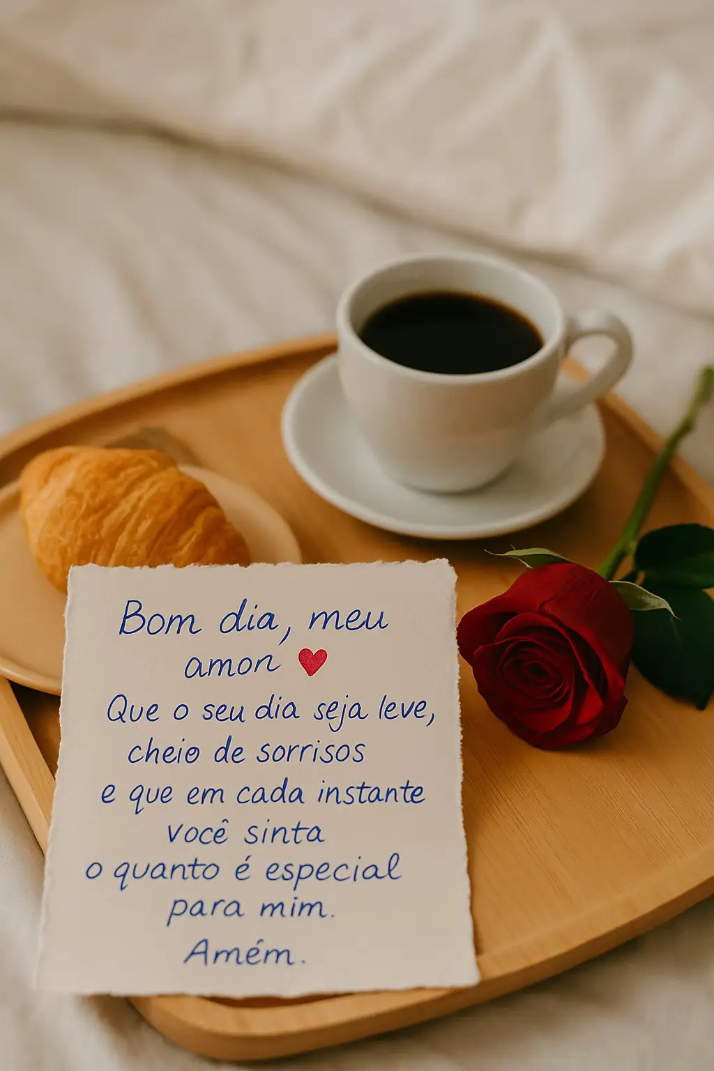 Bom dia, meu amor ❤️ Que o seu dia seja leve, cheio de sorrisos e que em cada instante você sinta o quanto é especial para mim. ✨ O amor verdadeiro não precisa de grandes gestos todos os dias, basta pequenos detalhes que lembram o quanto alguém é importante. 🌹☕ Hoje escolhi começar assim: com carinho, com fé e com você no coração. 💕 👉 Se também acredita no poder dos gestos simples, comenta um ❤️ e marca aquela pessoa que é especial para ti. #amor #fyp #casal #frasesdeamor #bomdia 