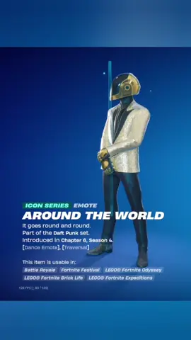 FORTNITE X DAFT PUNK AROUND THE WORLD EMOTE #fortnite #daftpunk #fortniteemote 