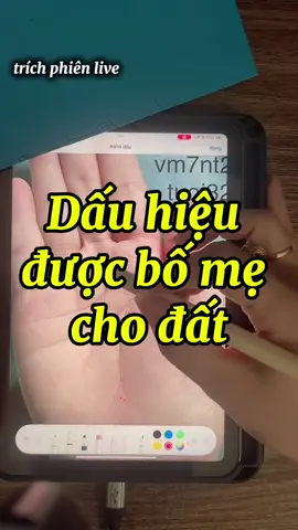 Dấu hiệu được bố mẹ cho đất#cohuongxemchitay #xemtay #xemchitay #tailoc #datdai 