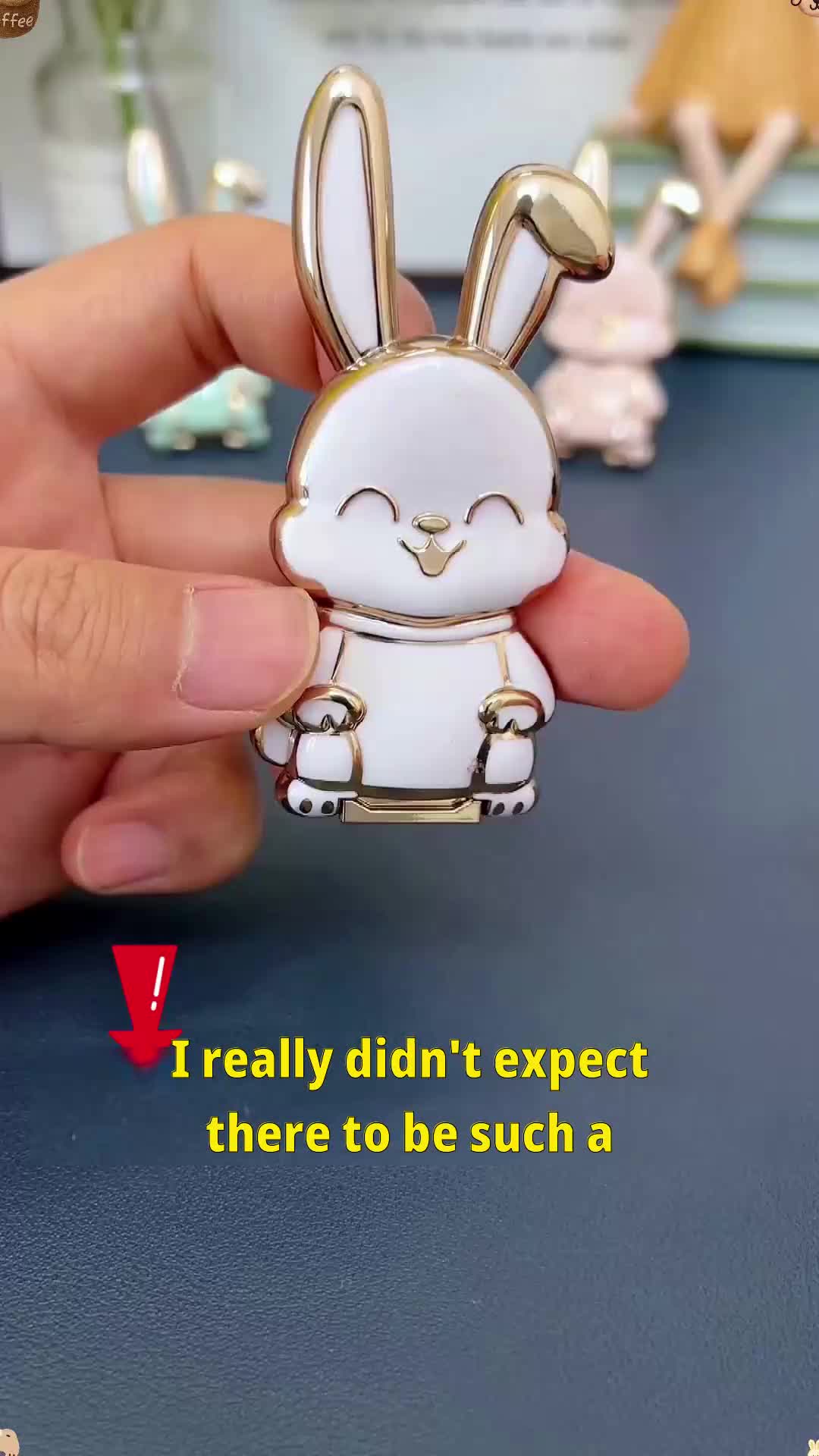 Stick a mini mobile phone stand on it, and you can put it firmly on the table anytime, anywhere#mobile phone holder、cute bunny、Multifunctional stand 
