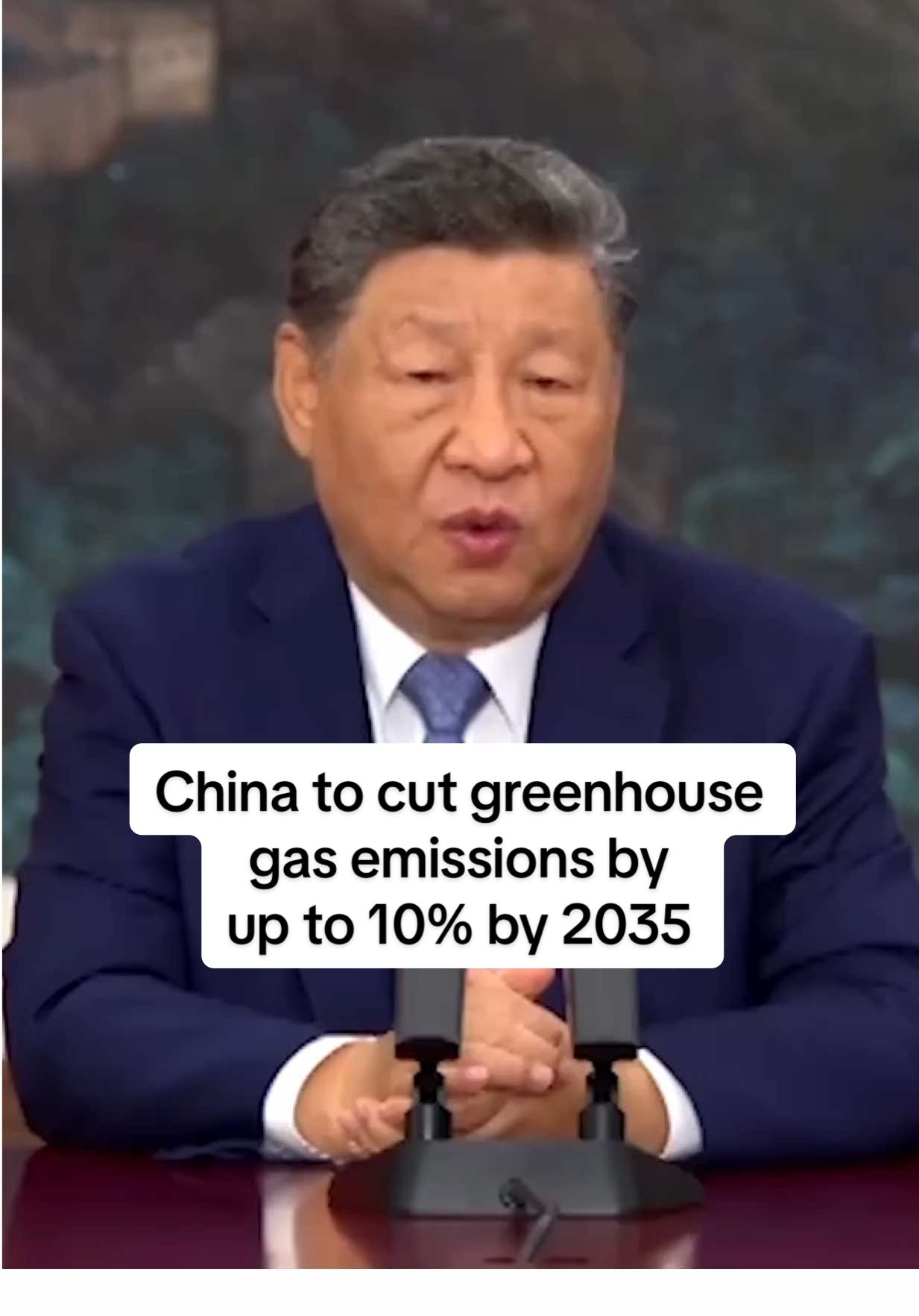 Chinese President Xi Jinping on September 24 told the United Nations that by 2035, his country plans to reduce its greenhouse gas emissions by 7%-10% below its peak emissions, and called out 