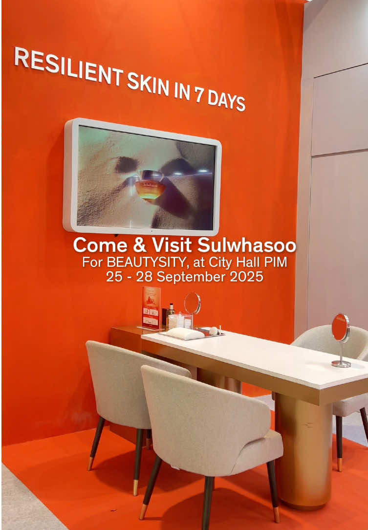 Kunjungi booth Sulwhasoo di @beautysityid , City Hall PIM 3, 25 - 28 September 🧡✨#SulwhasooID #TimelessBeauty #YouthfulSkin #BeautySity