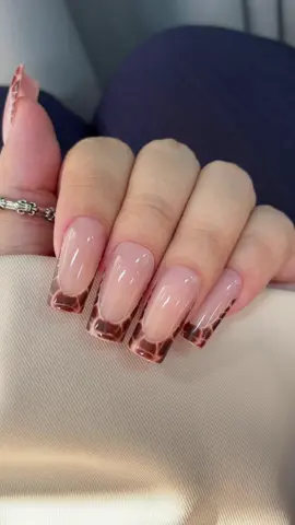 Would you try this look?#fyp #fypage #beauty #nailart #DIY #autumn #frenchnails #xcoattips #tiktoknails #prettygirl 