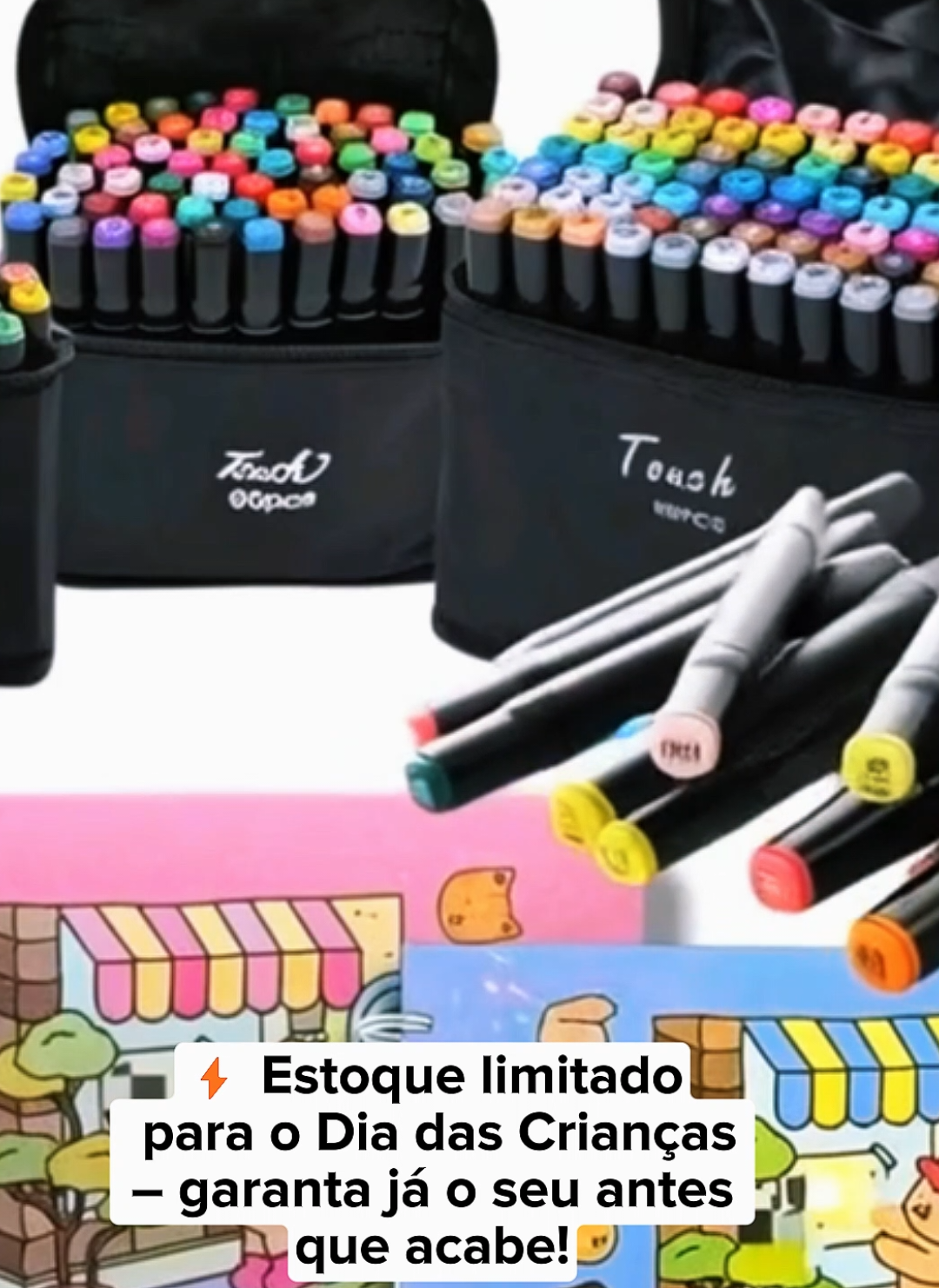 Deixe a criançada soltar a imaginação com esse kit incrível! 💡🎨 Perfeito para colorir, brincar e aprender! 🖌✨ #foryou #viral #paravoce #diadascriancas #presentediferente 