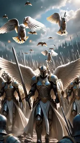 Angel army ready to fight for God at all times #heaven #aigenerated #faith #creed #angel 