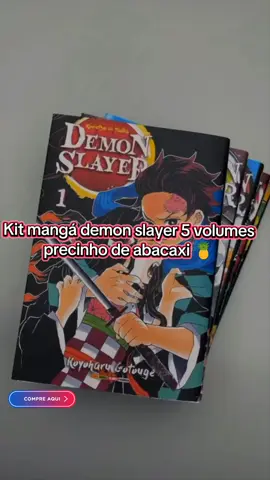 kit Mangás demon slayer 5 volumes  precinho de abacaxi 🍍  #demonslayer #kimetsunoyaiba #demonslayeredit #paninimanga #demonslayermanga 