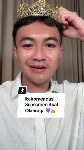 Rekomendasi sunscreen yang nyaman buat olahraga! Anti gerah dan anti abu-abu! 💜👀👑✨ #promomakangajian #kerajaanglowing #belilokal #sunscreen #sunscreenviral 