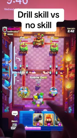 Drill skill vs no skill player #fyp #viral #supercell #clashroyale #clashtok 