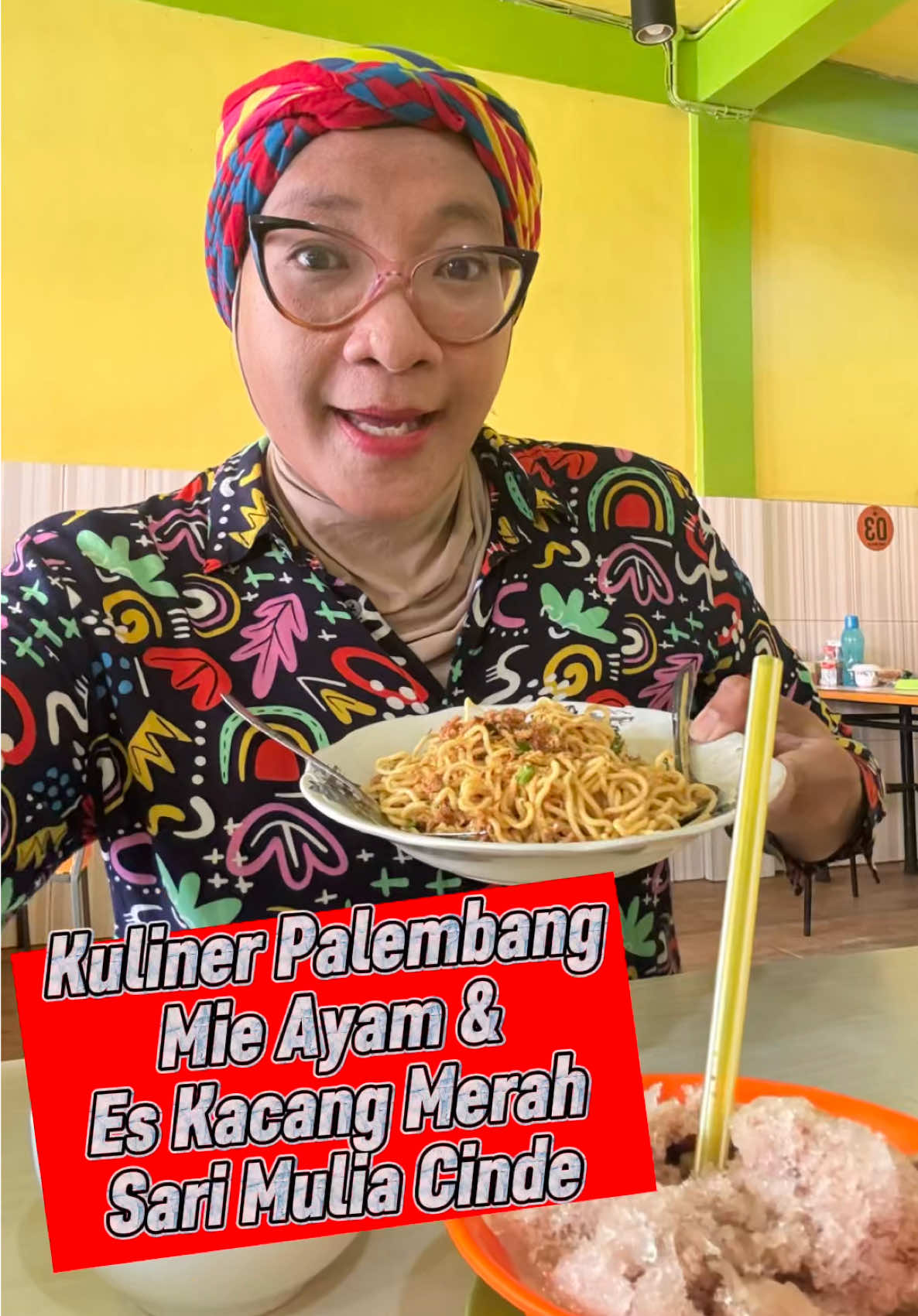 Kuliner Palembang Mie Ayam & Es Kacang Merah  Sari Mulia Cinde  #bukasemuapintu #reddoorz #RedTRavelers #STAYCAT10ONLINE  #reddoorzpalembang 