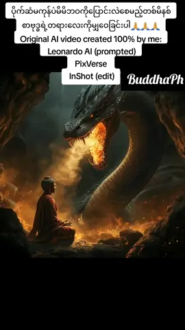 ပိုက်ဆံမကုန်ပဲမိမိဘဝကိုပြောင်းလဲစေမည့်တစ်မိနစ်စာဗုဒ္ဓရဲ့တရားလေးကိုမျှဝေခြင်းပါ🙏🙏🙏Original AI video created 100% by me:  Leonardo AI (prompted)  PixVerse   InShot (edit)