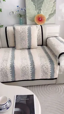 Old couch looks stylish again with a cover #SofaCover #SofaSlipcover #CouchCover #tiktokblackfriday #spotlightfinds