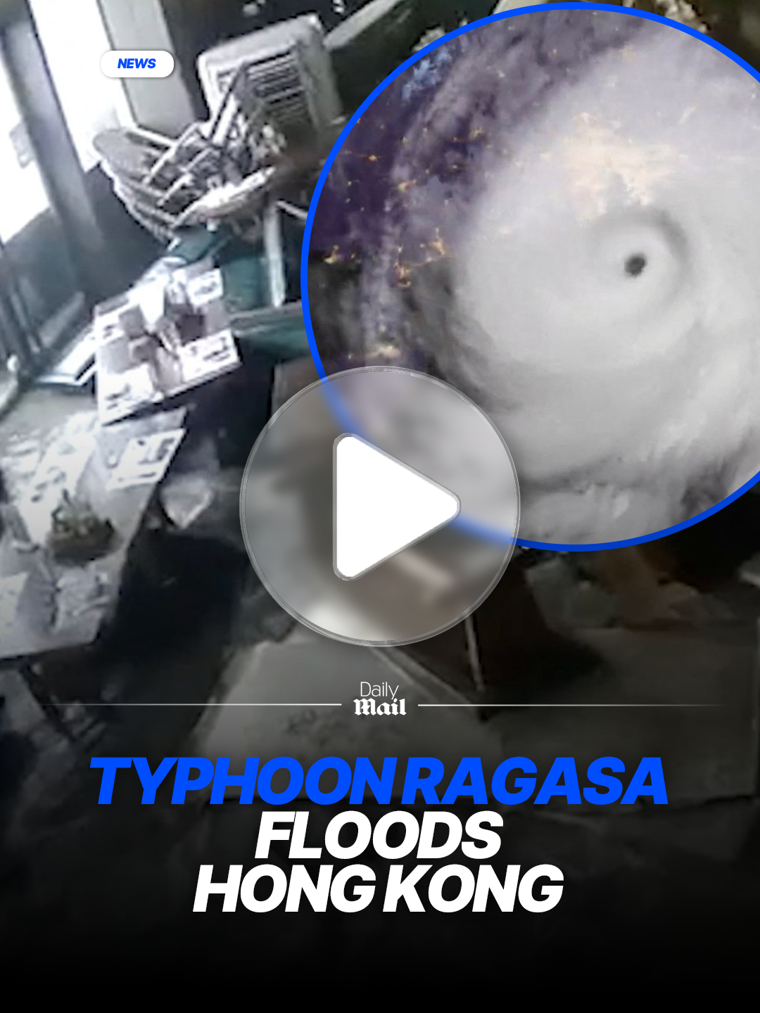 CCTV footage showed the moment floodwaters crashed into a Hong Kong restaurant as a result of Super Typhoon Ragasa. The super typhoon, dubbed the 'King of Storms', is the world's most powerful tropical cyclone this year. The death toll in Taiwan has risen to 15, and 124 are still missing, after Typhoon Ragasa caused a barrier lake to burst its banks, unleashing ferocious floodwaters in the eastern Hualien county.
