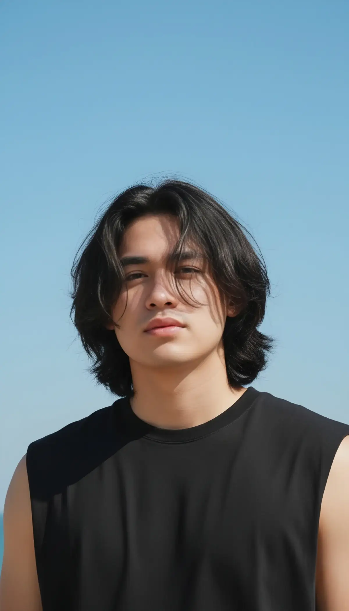 Cara edit bikin foto gemini Al atau google ai studio 1. Masuk ke google gemini/ google ai studio 2. Lalu tekan tanda (+) 3. Masukan foto referensi yang ada di galeri 4. Salin promptnya Prompt: Seorang pria muda dengan rambut Long Bob (Lob) dengan sentuhan wind-swept atau messy waves, memberikan kesan natural dan berangin. Bagian depannya juga terlihat memiliki sedikit layer yang membingkai wajah. yang tertiup angin, bergaya natural dan rapi. Rambutnya menutupi sebagian dahi dan wajahnya, memberikan kesan misterius namun tetap percaya diri. Mengenakan kaos hitam tanpa lengan yang sederhana dan kasual. Berpose dengan latar belakang langit biru cerah tanpa awan, memberikan kesan bebas dan segar. Ekspresi wajah tenang dan sedikit menatap ke depan, menunjukkan ketenangan dan percaya diri. Pencahayaan alami yang menyorot wajah secara lembut, menampilkan tekstur kulit yang halus. Gaya minimalis dan modern, cocok untuk suasana santai di luar ruangan pada hari cerah #prompt #promptgemini #promptai #fyp #jangkauanluas 