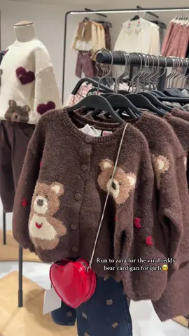 Viral teddy bear cardigan at Zara🧸 #toddlersoftiktok #zarakids #fyp #zarakidsclothes #girlmoms @ZARA 