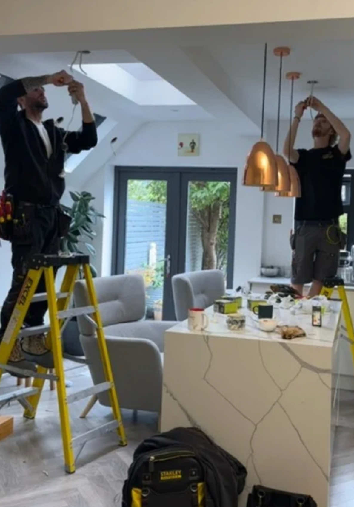 💡 Big job, no problem! ⚡️ We asked the Ealing Electricians team what they’re up to… and today it’s: 🔹 Replacing 33–35 lights in a whole house 🔹 Extending wires so everything works perfectly 🔹 Installing brand new durable LED lights When you’ve got a skilled team, the job gets done fast ✅ Need a job done quick? Message us today! 📲 #EalingElectricians #ElectriciansOfTikTok #LEDLights #HomeRenovation #ElectricianLife    