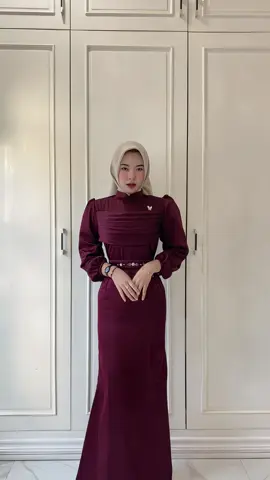 Mirabelle dress burgundy Maroon 🥰🥰   #alvbasic #gamiskekinian #dresskondangan #dressbridesmaid #dress 
