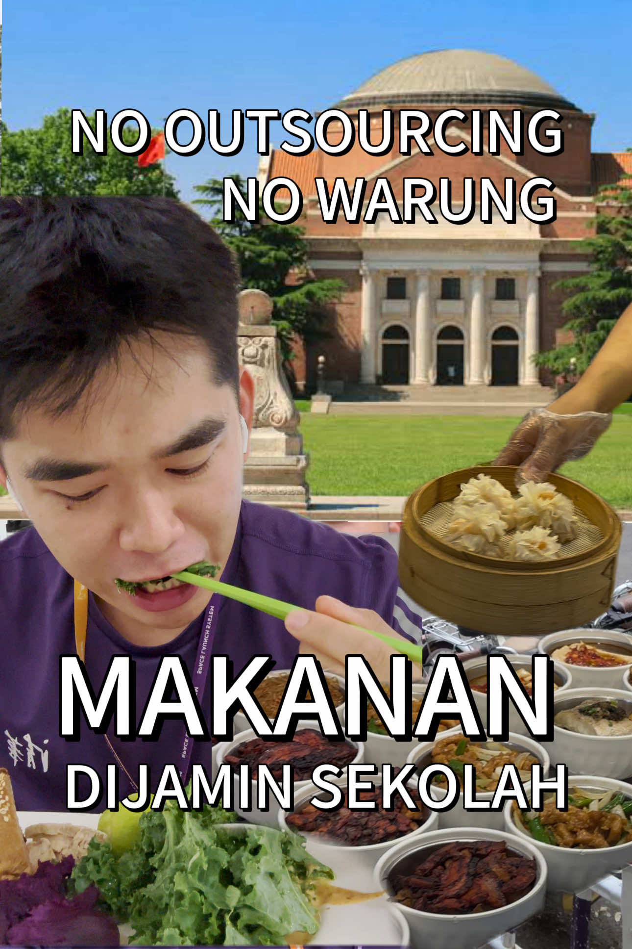 Sisi positif sekolah di China: Makanan dijamin sekolah ✅ sisi negatif: skill masak hilang 🤭 #fyp #beasiswa #tsinghuauniversity #chinalife #studymotivation  
