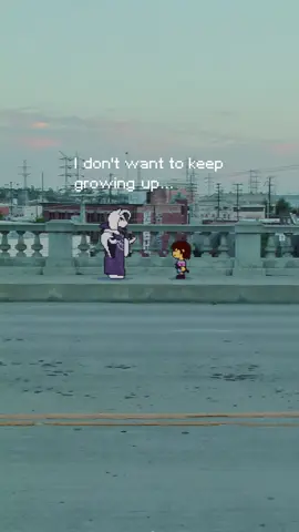 I don’t want to keep growing up…not without you  #undertale #asriel #chara #frisk #animation 