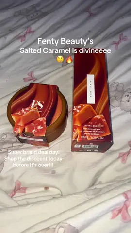 A literal must try #fentybeauty #lotion #buttadrop #fentyskin #saltedcaramel #yum #scented #bodylotion 