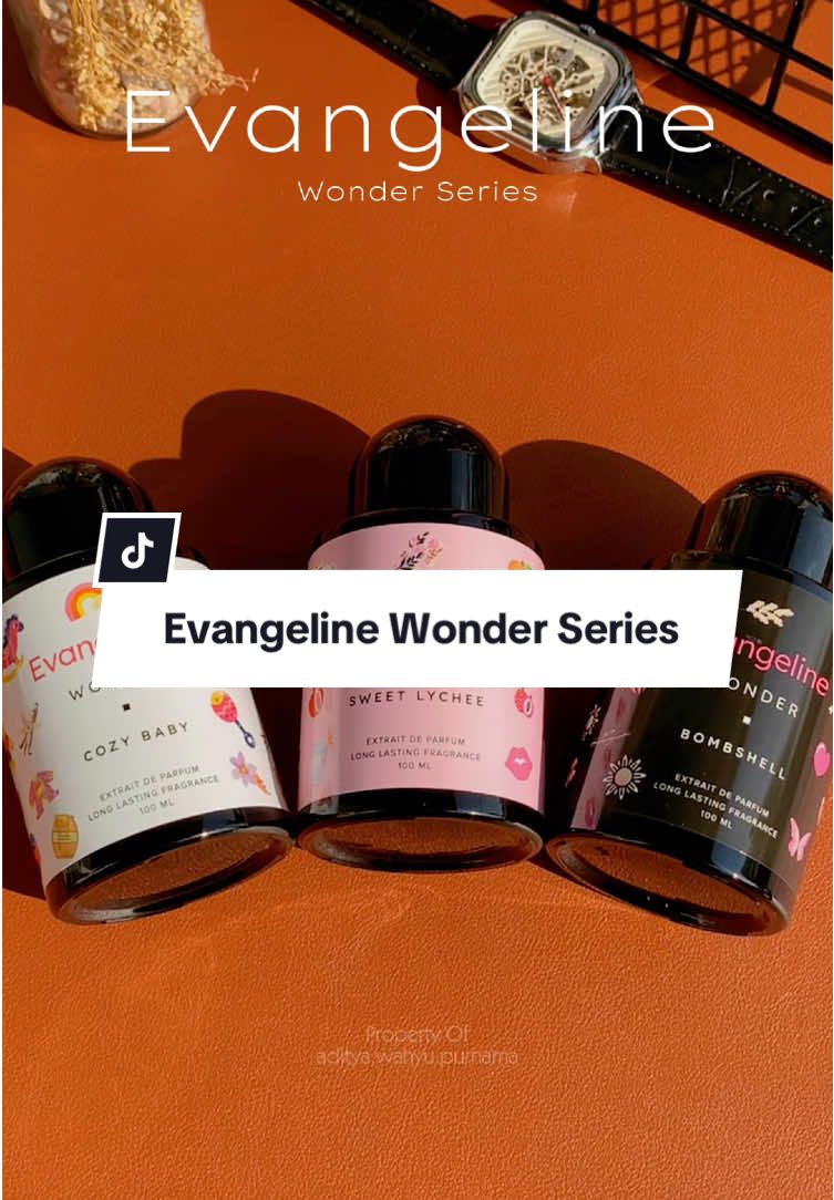 Aaakk lucu banget botolnya.. wajib punya  #evangelinewonder #evangelinewonderseries #evangelineparfum #evangelinesweetlychee #parfumviral 