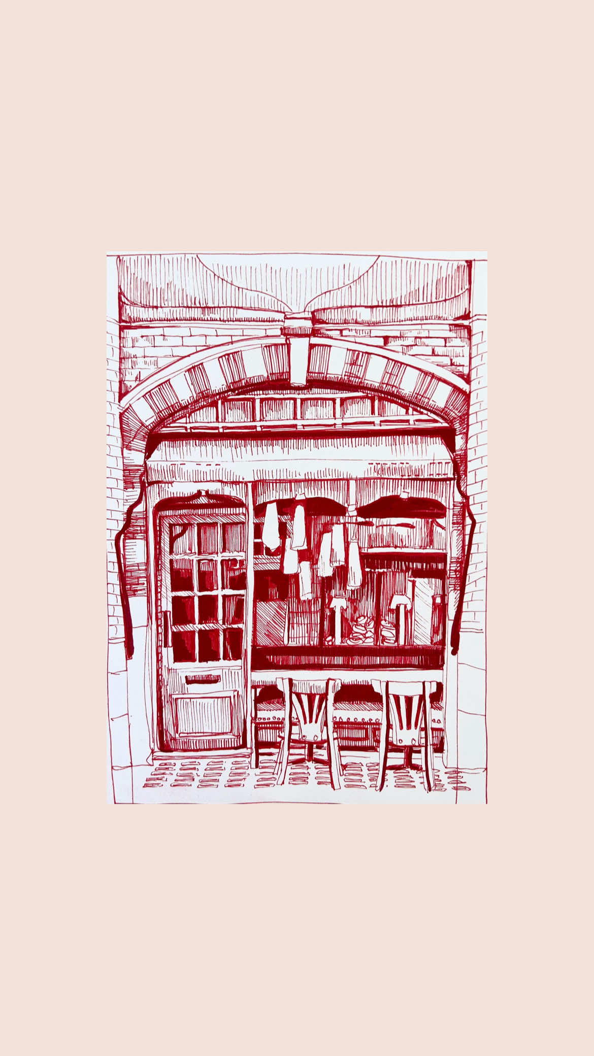Quick sketch: cafe in an unknown location ✨ #drawing #quicksketch #pendrawing #fyp #sketches 