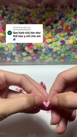 Trả lời @bichngocbichngoc77 trái tim đây ạ❤️#handmade #origamiheart #xh #paperheart #viral 