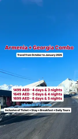 Armenia + Georgia Combo Package. #travel #winter #armenia #georgia 