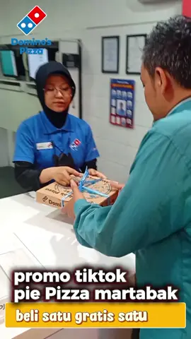 Promo titkok pie Pizza Martabak beli satu gratis satu, menu varian baru dari dominos, klik tag lokasi dikiri bawah untuk harga yang lebih murah, bayar lalu tunjukan kekasir, berlaku diseluruh outlet dominos, daginnya kejunya cokelat, dan creamynya berlimpah. Membuat spesial untuk , bayar lalu tunjukan kekasir, berlaku diseluruh outlet dominos, daginnya kejunya cokelat, dan creamynya berlimpah. Membuat spesial untuk  dinikmati cocok juga dibawakan untuk hadiah dan dimakan bareng teman dan keluarga.  dominospizza@Domino's Pizza Indonesia  #PromoSeruWeekend #Jelajahhepi #promomakanliburan #promomakangajian #RealWayxDomino 