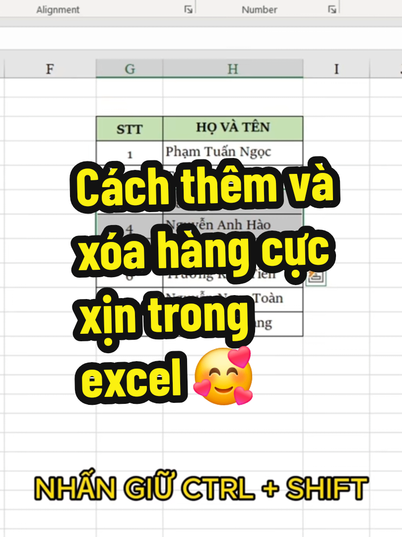 Cách thêm và xóa hàng cực xịn trong excel 🥰🥰 #sachtinhocvanphong #sachtinhoc #sachtin #sachexcel #sachword 