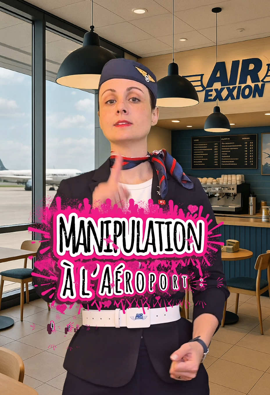 À l’aéroport on vous manipule pour vous faire dépenser de l’argent… Voici les 4 pièges à éviter…! #airexxion #hotessedelair #airport #info #tip 