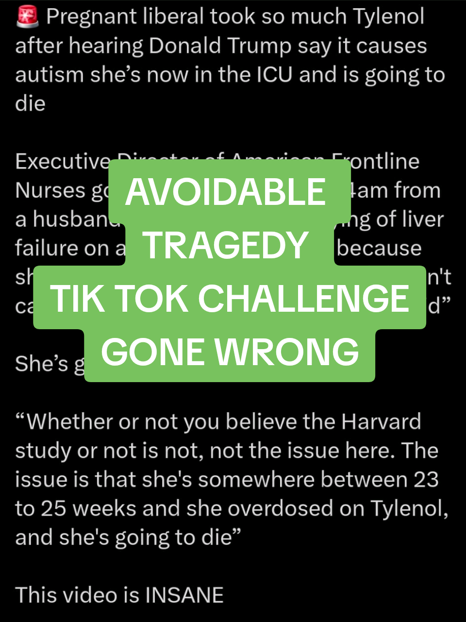 Tylenol Tik Tok challenge gone wrong. Tragic outcome. #ireland #USA #uktiktok #tiktokchallange #fyp 
