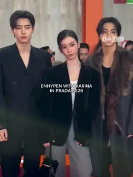 ENHYPEN WITH KARINA #karina #enhypen #heeseung #jay #jake #sunghoon #sunoo #jungwon #ni_ki #fyp #prada 