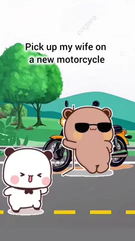 Bubududu motorcycle 🏍 ride #bearorpanda #bubududufamily #dudububulove #bubuchita #peachgoma 