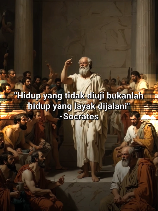 Socrates adalah filsuf besar Yunani kuno yang hidup di Athena pada abad kelima sebelum masehi. Ia dikenal sebagai bapak filsafat Barat meski tidak pernah menulis karya sendiri. Ajarannya kita kenal lewat murid-muridnya, terutama Plato. Metode khasnya adalah bertanya secara mendalam untuk menguji keyakinan orang lain, yang kini disebut metode Socratic. Fokus pemikirannya bukan pada alam semesta, melainkan pada manusia: tentang kebajikan, kebenaran, dan bagaimana hidup dengan benar. Ia akhirnya dihukum mati dengan meminum racun karena dituduh merusak moral pemuda dan tidak menghormati dewa, namun ia menerima hukuman itu dengan tenang, setia pada prinsipnya. Warisannya menginspirasi Plato dan Aristoteles, yang kemudian membangun dasar ilmu dan filsafat Barat. #axiv_history #filsuf #quotes #sejarah 