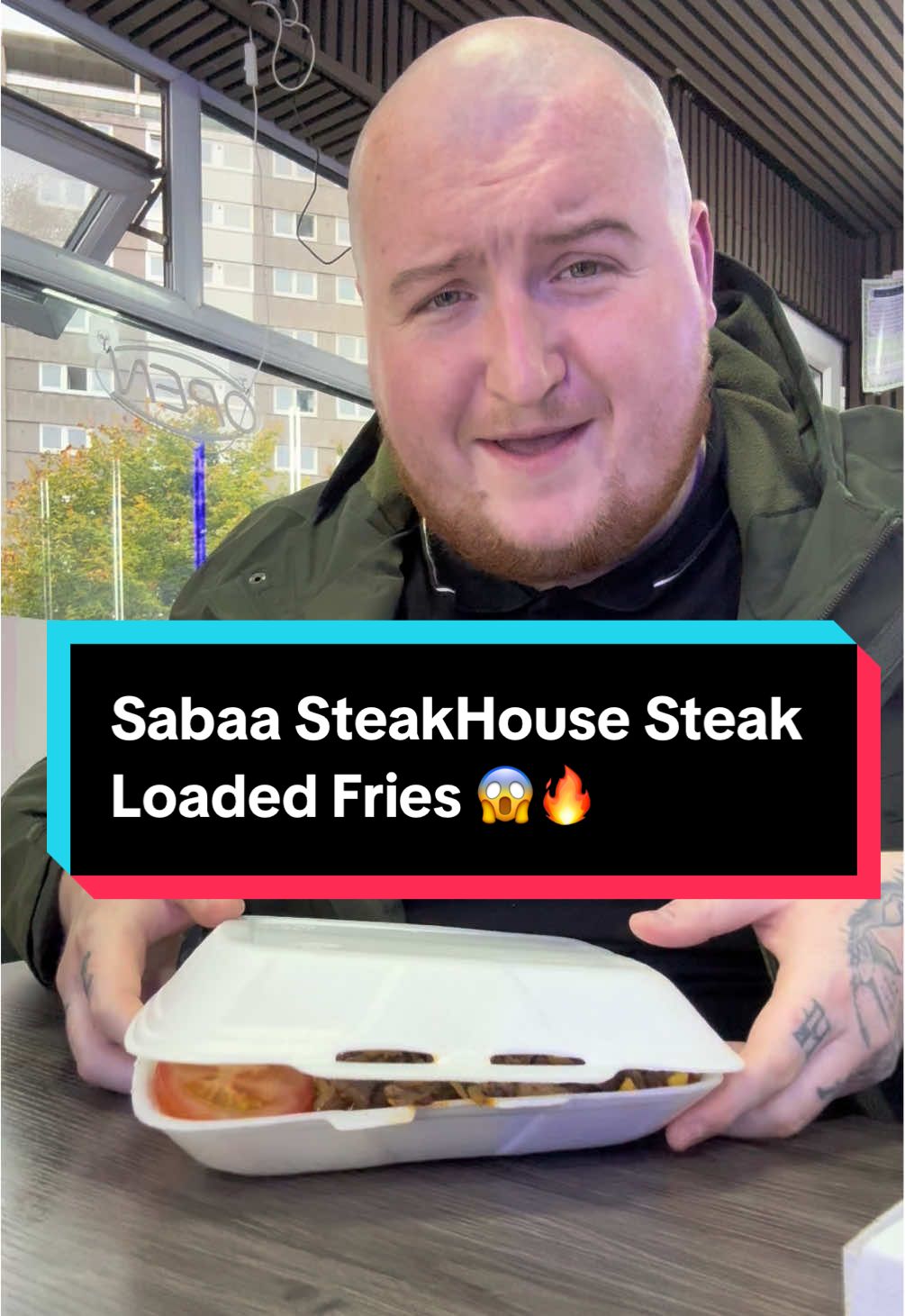 Sabaa SteakHouse Steak Loaded Fries 😱🔥#preston #steakfries #foodies #takeaway 
