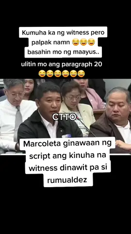Kumuha ka ng witness pero palpak 😂😂😂😂 #marcoleta #senatehearing #duterte #floodcontrolproject #ghostproject 