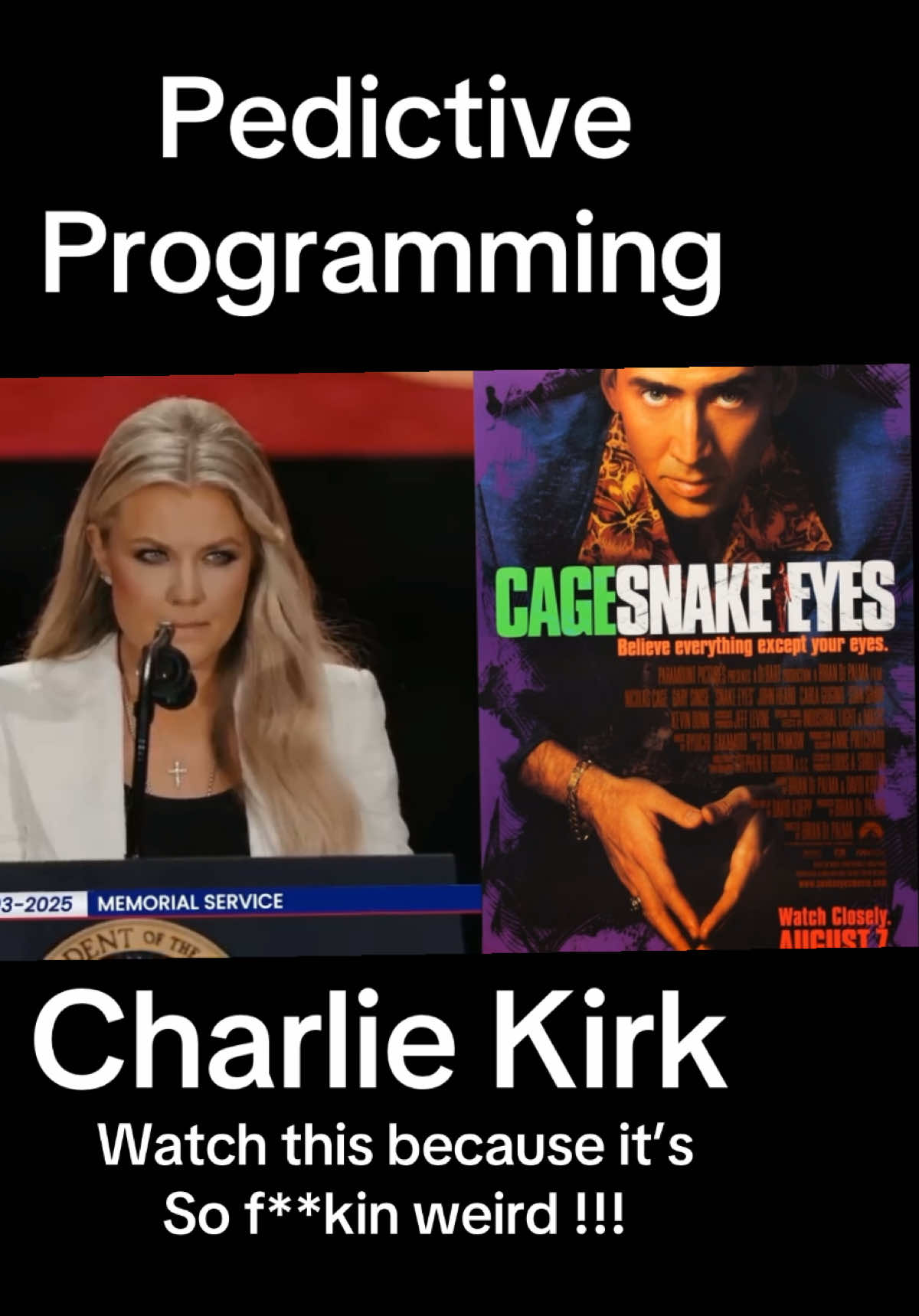 Charlie Kirk predictive programming #fyp #charliekirk #erikakirk #foryoupage #conspiracytiktok 