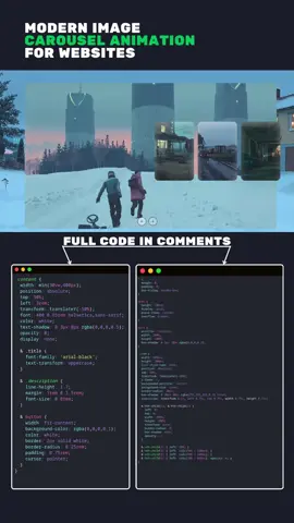 🎨Modern Image Carousel Animation for Websites #coding #htmlcss #programmer  #foryoupage #javascript #htmlcssjs