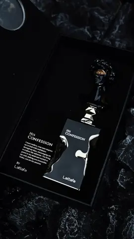 His Confession = mystery in a bottle 👀✨ Smooth cinnamon, powdery iris, and deep woods…🌌 #lattafausa #fyp #perfumetiktok #hisconfession #fragrancetiktok 