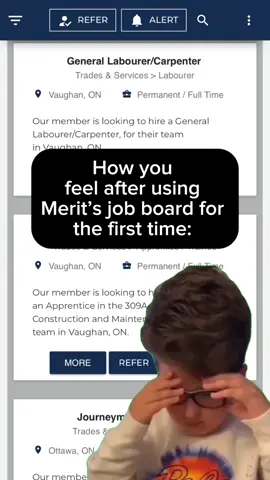 For the latest opportunities in the skilled trades, sign up for our Job Board at www.meritontario.com/jobs right now! Merit Ontario gets you in touch with employers across the province! #job #construction #ontario #skilledtrades
