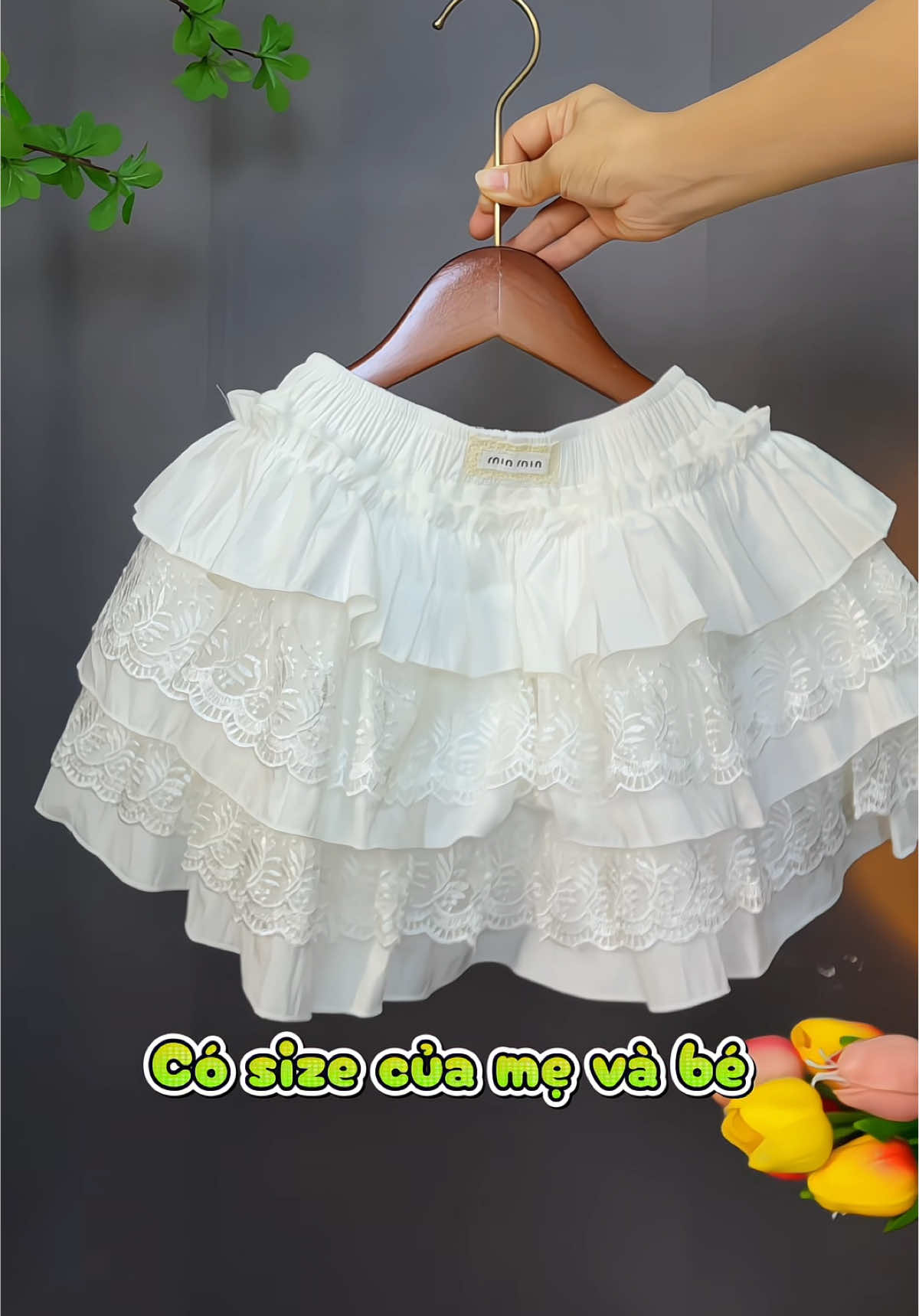 Chân váy tầng cho mẹ và bé gái #chanvaytang  #chanvay #thoitrangtreem #xuhuong #menongdan 