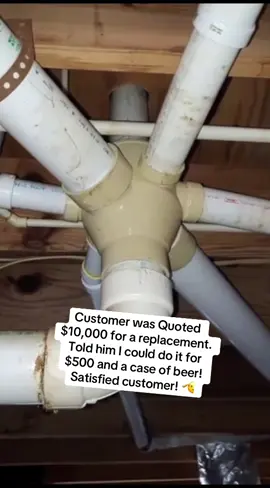 $500 Stack Replacement! Another satisfied customer!  #plumbing #sewer #plumbingtok #plumbingrepair #plumbinglife 