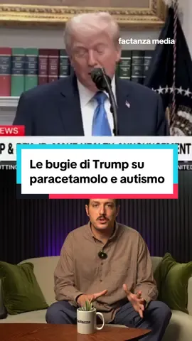 Donald Trump ha detto che il paracetamolo in gravidanza causa l’autismo. Falso: l’autismo non è colpa di farmaci o vaccini, ma di fattori genetici, neurologici e ambientali. Dichiarazioni come queste diffondono disinformazione, oltre a paura e sensi di colpa ingiustificati nelle madri. #news #usa #paracetamolo #autismo