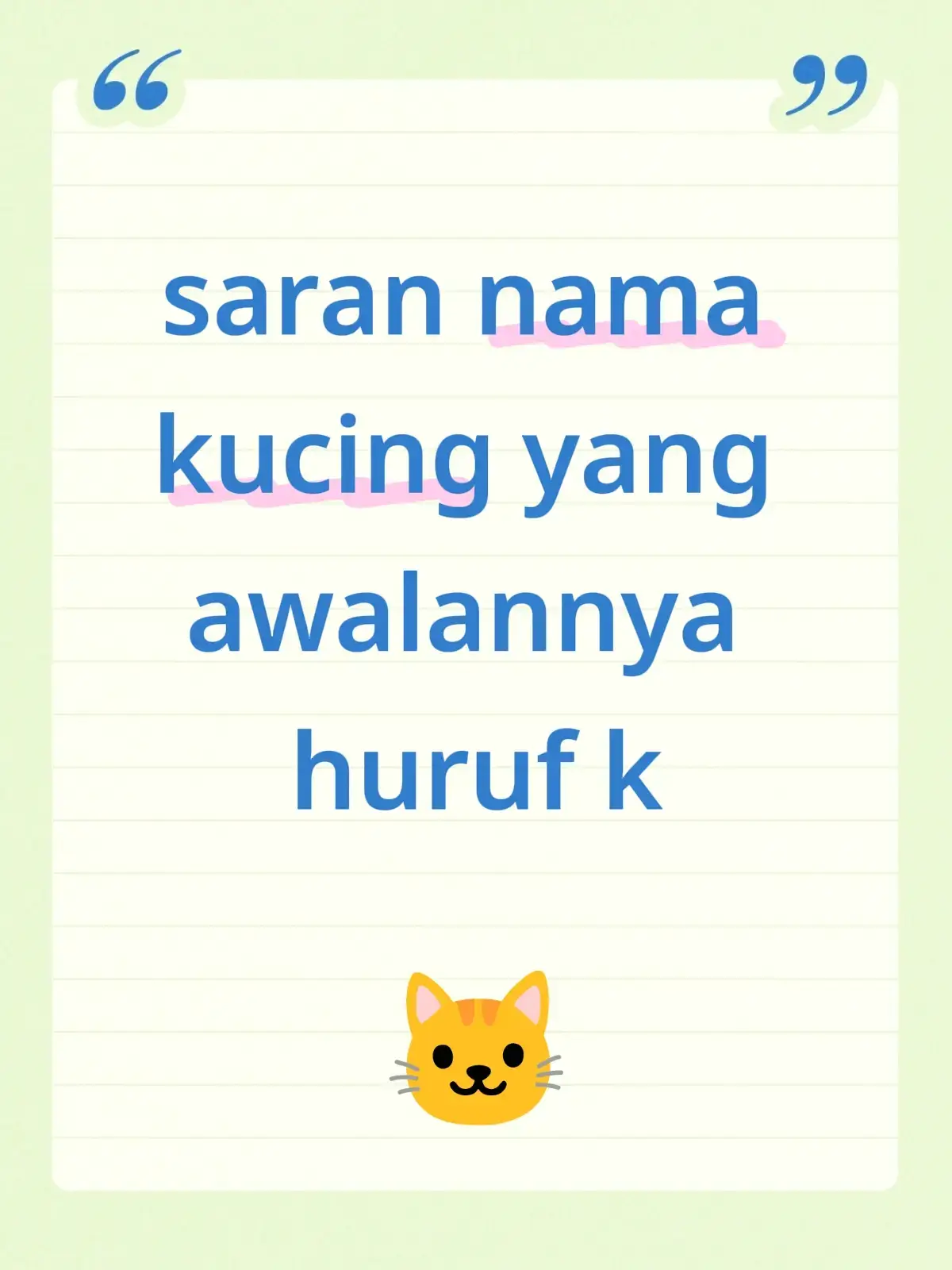 #foryoupage#trend#saran#namakucing#fyp 