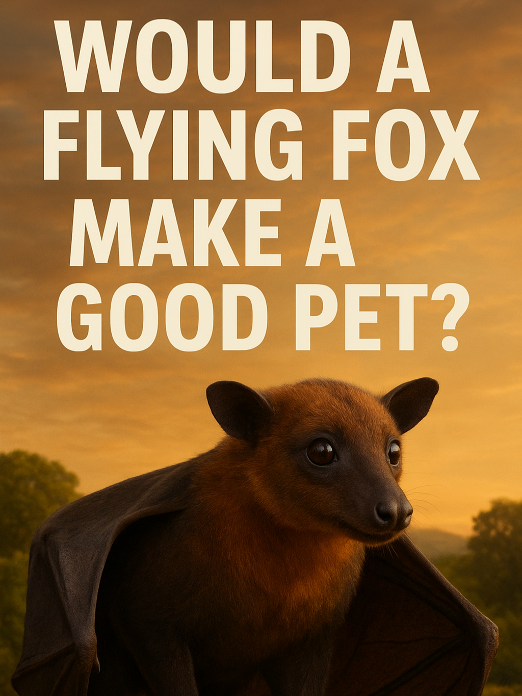 Would a Flying Fox Make a Good Pet? 🤔 #flyingfox