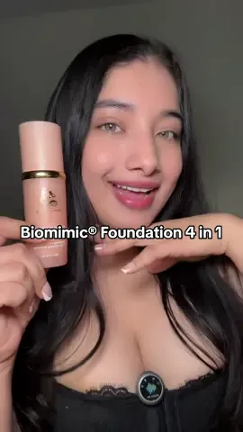 Prueba la Biomimic® Foundation 4 in 1  – cubre, hidrata, protege y reafirma tu piel todo el día ✨ #BiomimicFoundation #Base4en1 #MaquillajeNatural #PielPerfecta #GlowDiario