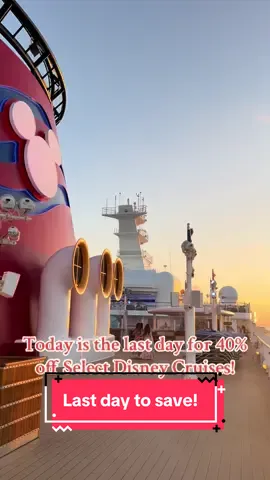 Today is the last day to take advantage of 40% off of select Disney Cruise Line itineraries! Link in my bio for a complimentary quote. #disneycruise 