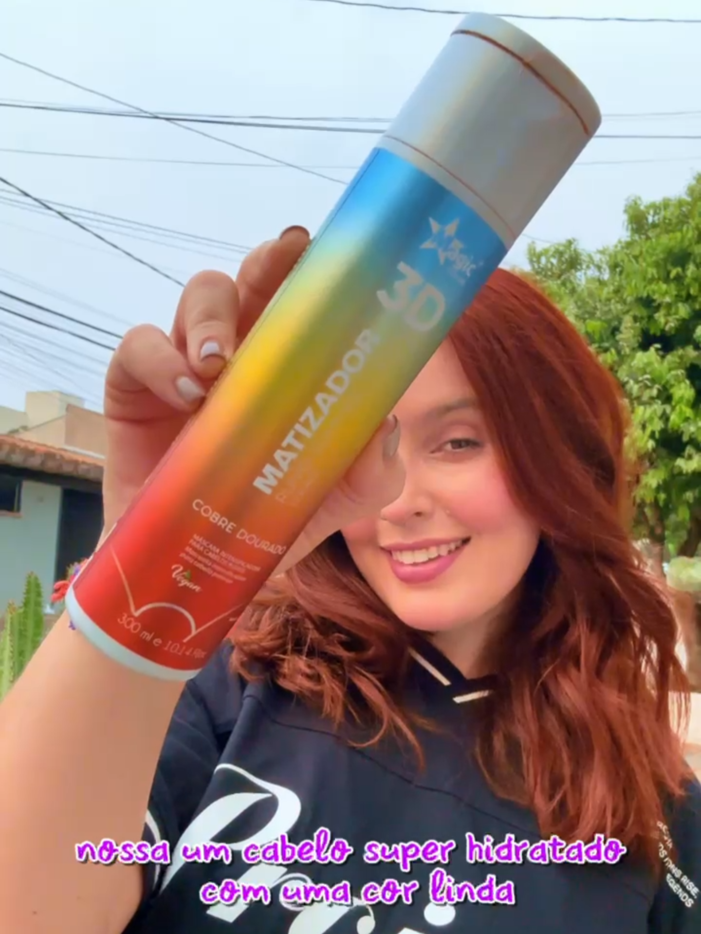 Parceria com a NAB Cosméticos com a lindona @babsguizo #magiccolor #matizador #ruivasnotiktok #ruivinha