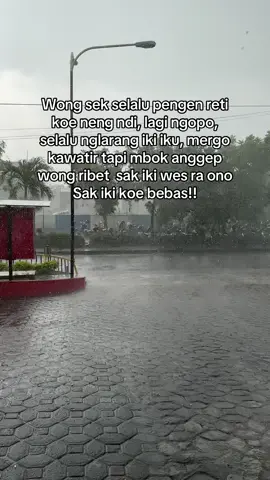 Wes bahagia po urung dengan kebebasane??